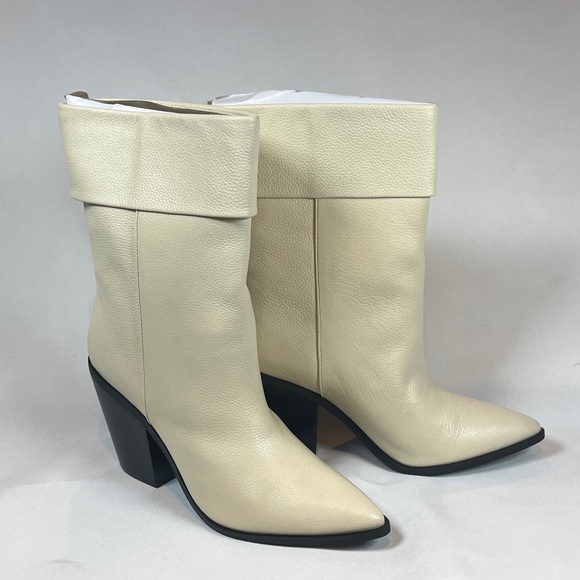 Lisa Vicky Mae Boots Natural Soft Tumble Leather LE Women's 11M Cream Booties - Picture 1 of 10